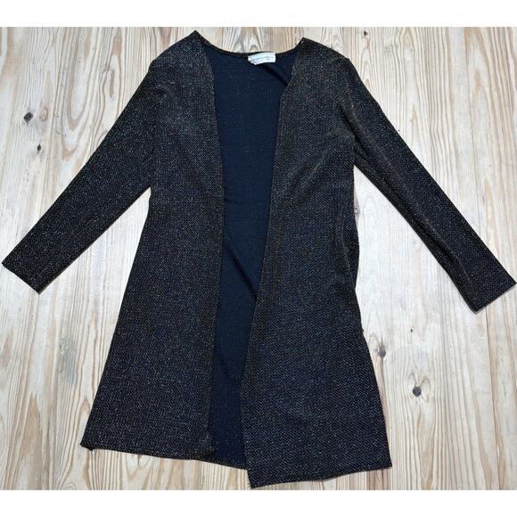 Vintage Tiffany & Grey Cardigan Metallic Gold Black Size Small Made In USA - Picture 1 of 6